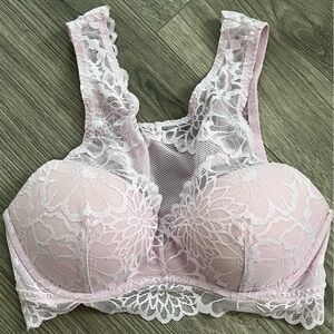 Lavender high neck push up bralette Victoria’s Secret pink